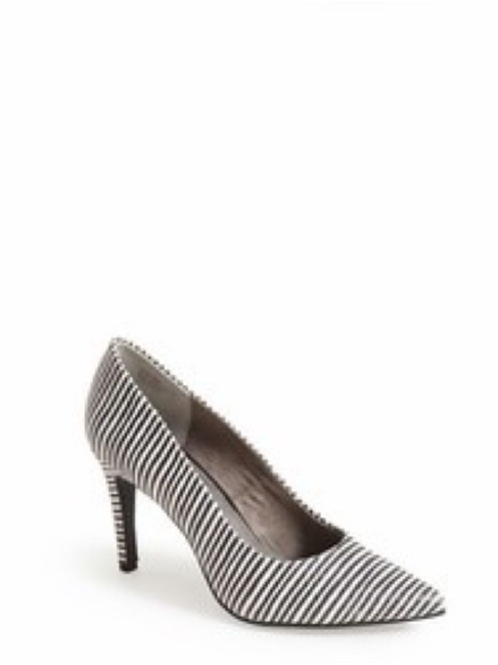 Seychelles Black and White Striped Pointed-Toe Pump Heels Sz 7